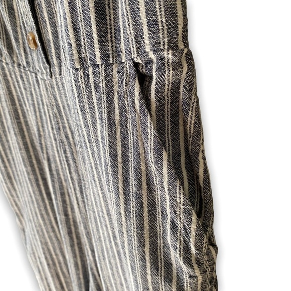 Old Navy Blue and White Stripe Linen Blend Jumper, size small - Picture 4 of 5